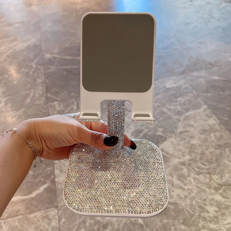 Tablet Ipad Accessories - Bling elmas masaüstü telefon tutucu uygun