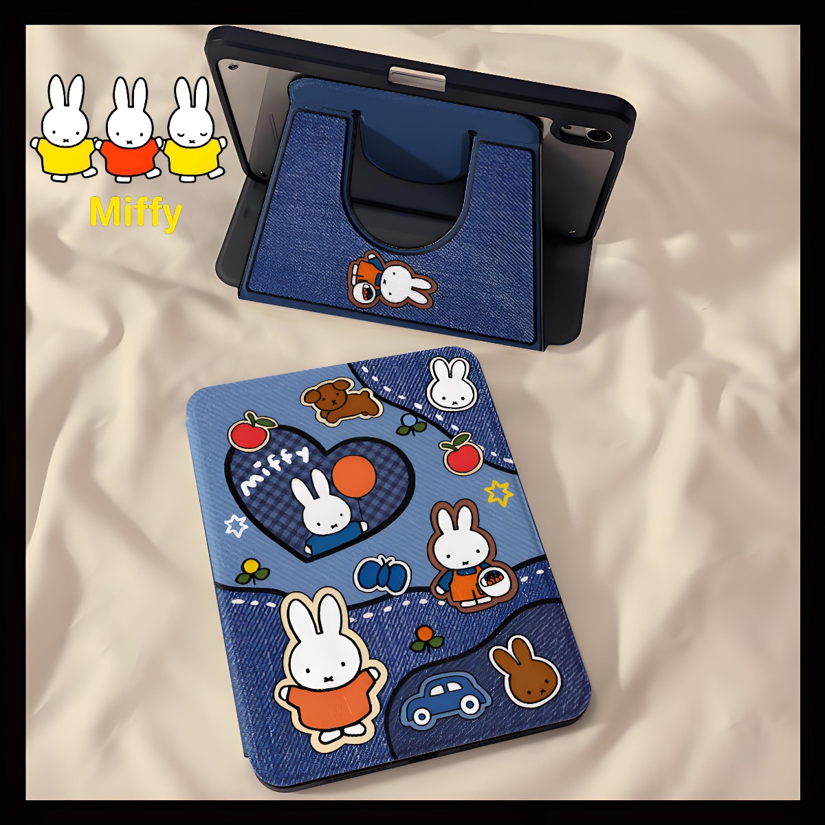 Tablet Ipad Accessories - Kawaii Miffy Tavşan Tablet Kılıfı Balon