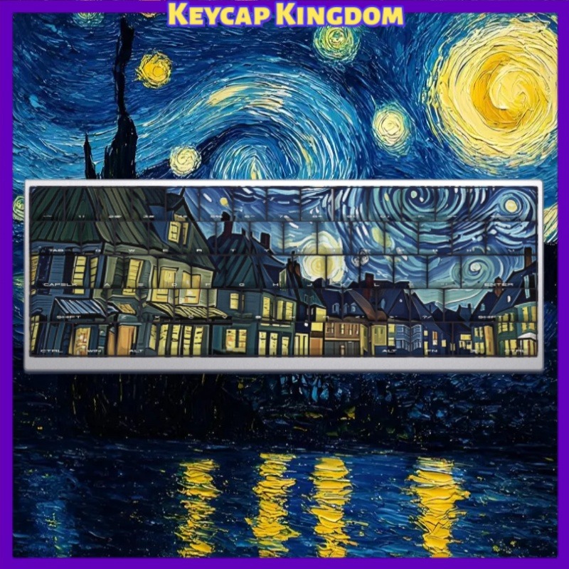 Tablet Pc Accessories - Van Gogh Yıldızlı Gökyüzü Tema Klavye