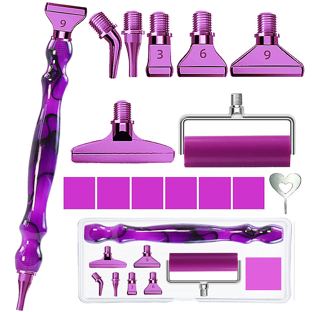 Case With Pencil Holder - Elmas boyama kalemi aksesuar alet seti,