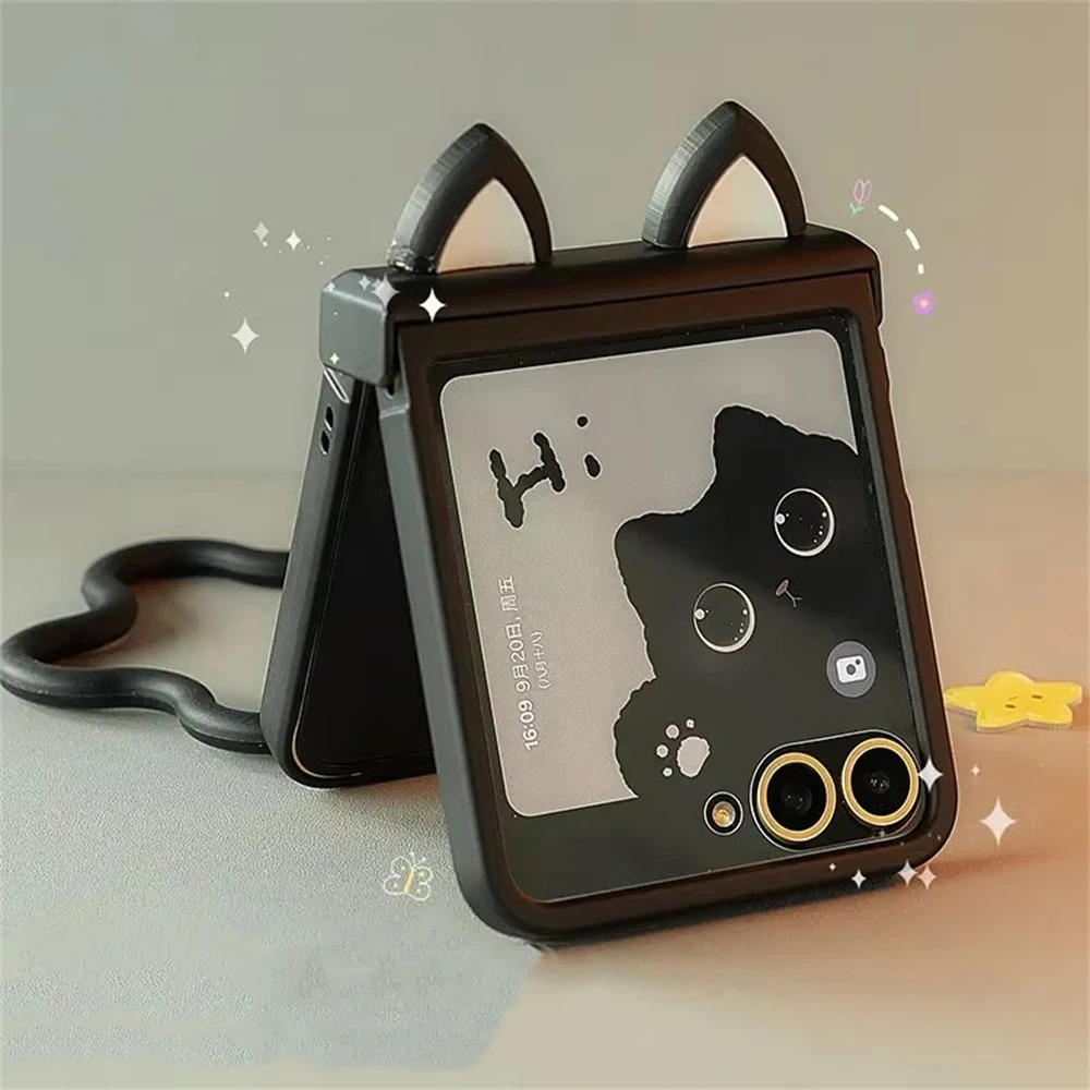 Motorola Tablet Accessories - Kore Japon Sevimli Kedi Kulaklı Siyah