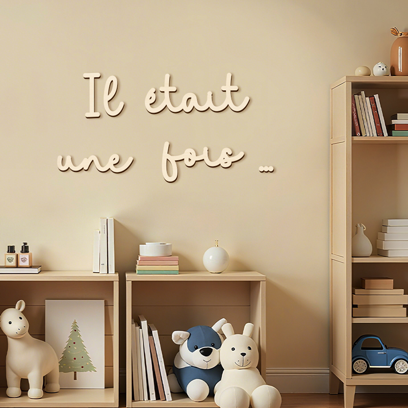 Nook Tablet Accessories - Bir Zamanlar Yazısı Ahşap Duvar Çıkartması