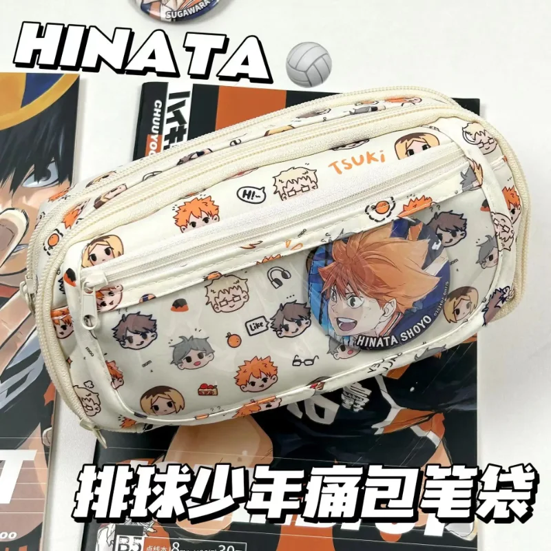 Case With Pencil Holder - Anime Haikyuu!! Pain Pouch Kawaii Kalem