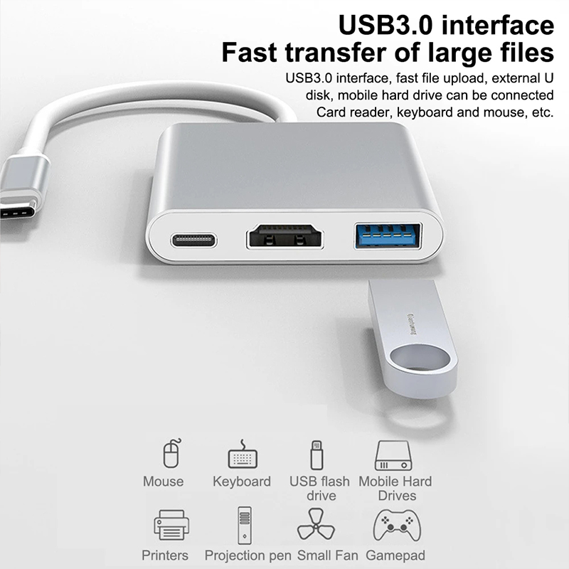 3'ü 1 arada USB Type C Hub, 4K - Tablet Ipad Accessories incelemesi ve fiyatı
