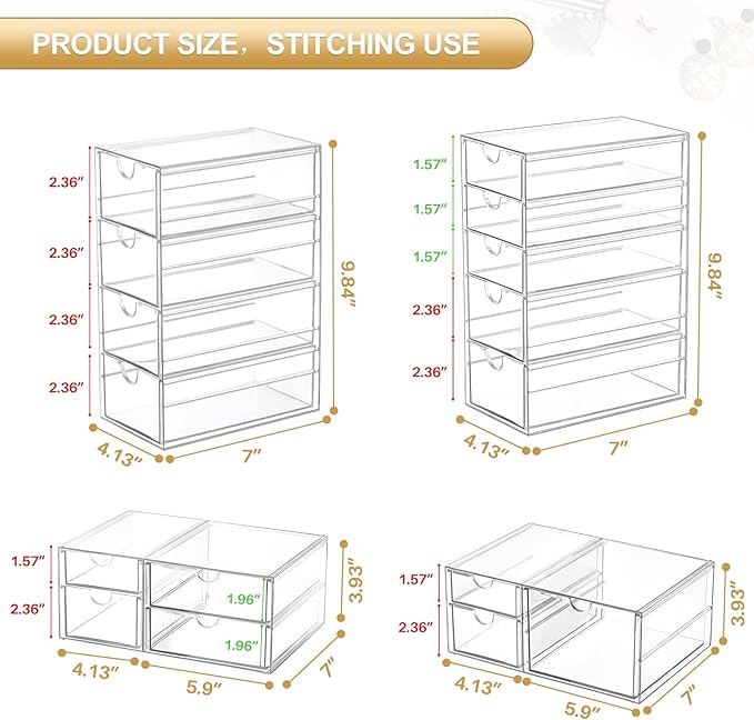 3 Parça Şeffaf Akrilik Saklama - Case With Pencil Holder incelemesi ve fiyatı