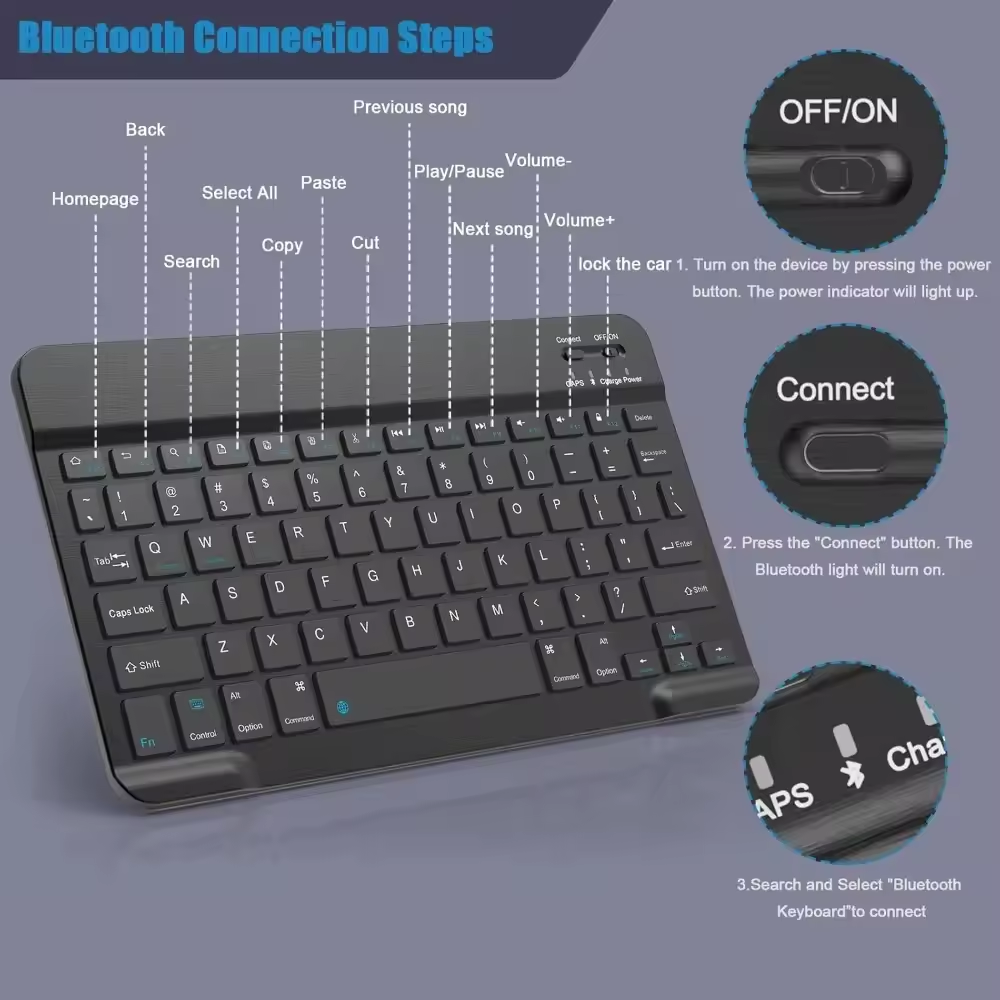 Bluetooth Kablosuz Klavye Cep  - Tablet Ipad Accessories incelemesi ve fiyatı