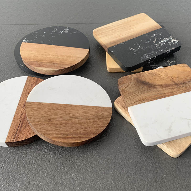 Mermer Coaster ahşap dikiş Coa - Tablet Accessories Kit incelemesi ve fiyatı